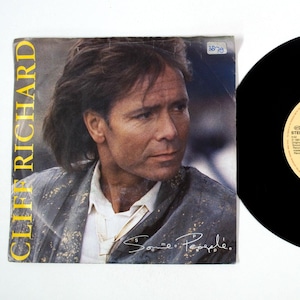 Disco de vinilo de Cliff Richard: Some People / One Time Lover - Sencillo de 7 pulgadas de 1987