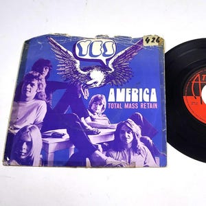 Yes – America – Vinilo sencillo de 7&quot; de 1972, Países Bajos Atlántico – Casi nuevo