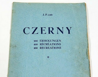 J.p. 240 Czerny 100 Recreations 1960s(?) Vintage Book