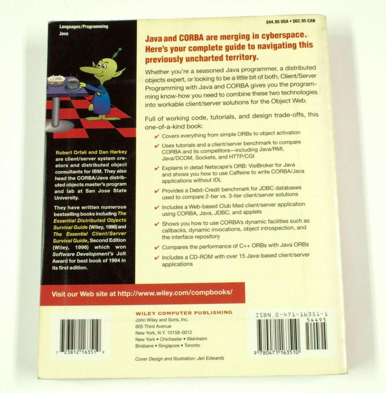Client/Server With Programming Java And Corba No CD-Rom 1997 Vintage Book AG617 image 4