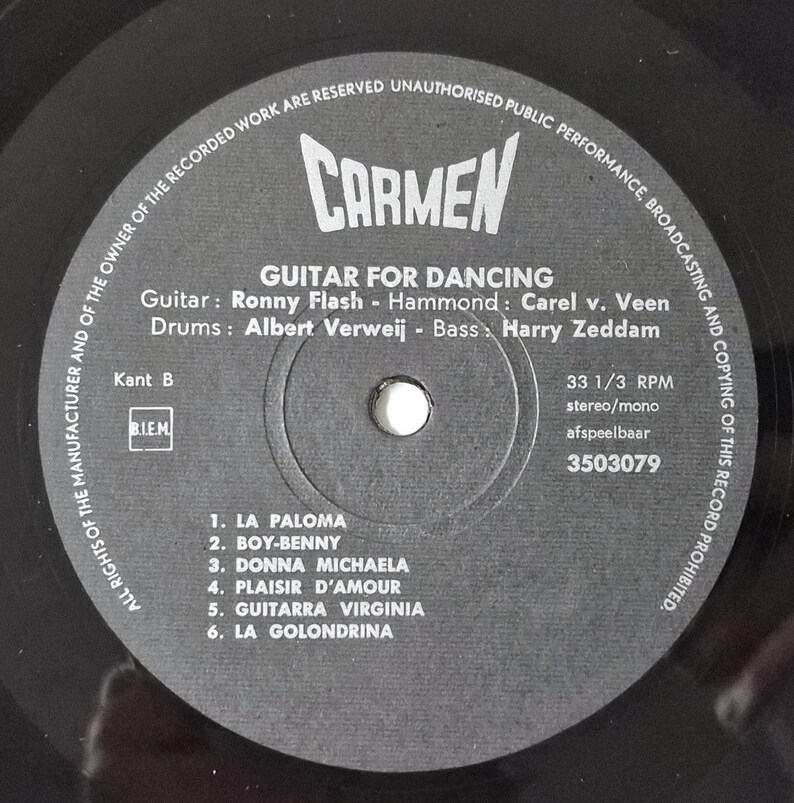 Ronny Flash – Guitar For Dancing – 12" Vinyl LP – VG+ imagen 2