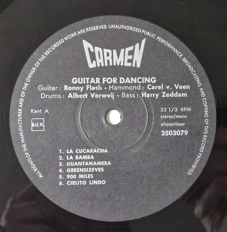 Ronny Flash – Guitar For Dancing – 12" Vinyl LP – VG+ imagen 4