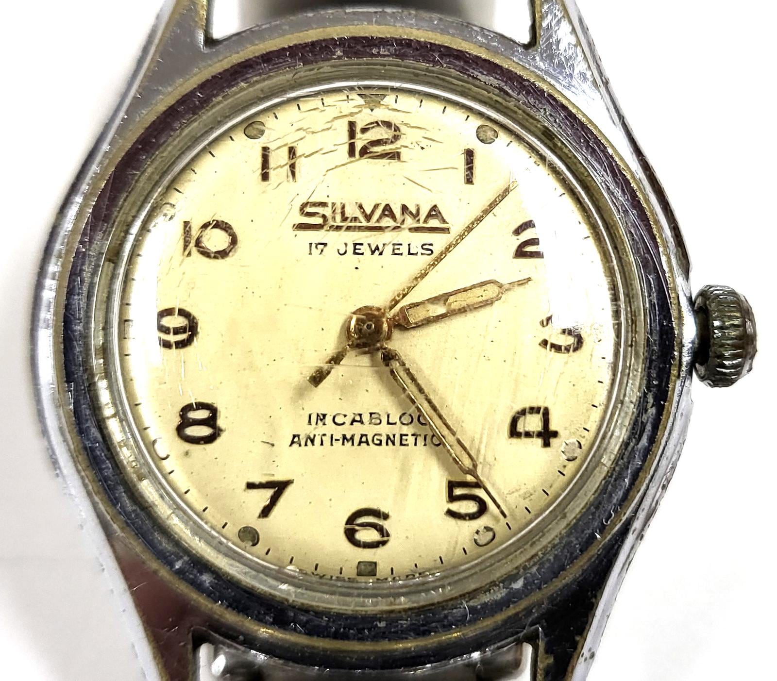極希少 SILVANA SWISS 1080 シルヴァーナ 手巻き時計 メンズ SILVANA - Silvana 手巻き時計 約36mm スモールセコンド Yahoo