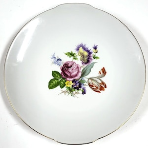 Vintage 11&quot; Winterling Bavaria Serving Plate Floral Bouquet Germany