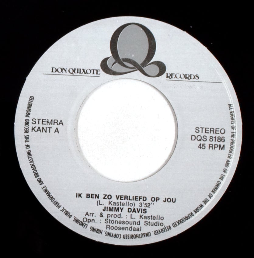 Jimmy Davis Ik Ben Zo Verliefd Op Jou 7 Vinyl VG/VG Etsy