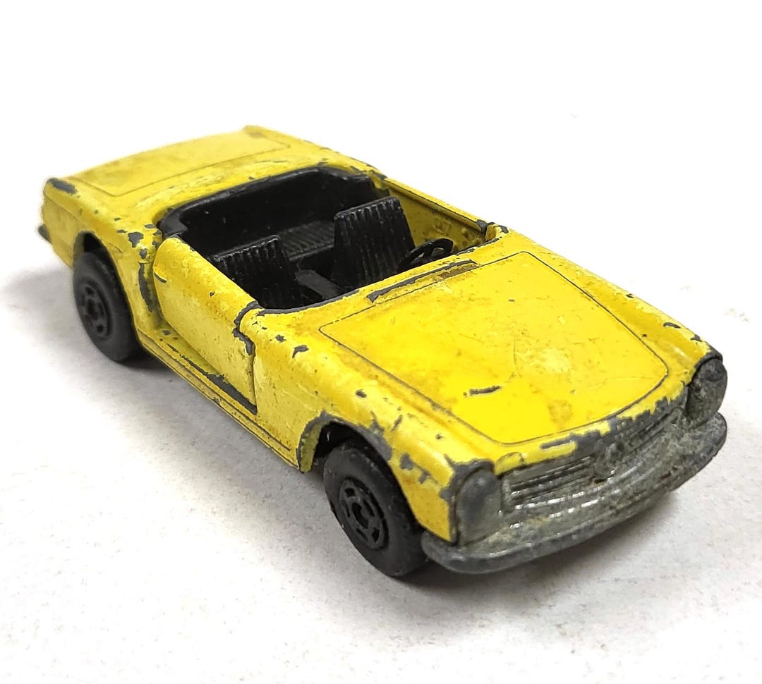 Vintage Matchbox No 27 Mercedes 230 SL Yellow Diecast Lesney - Etsy