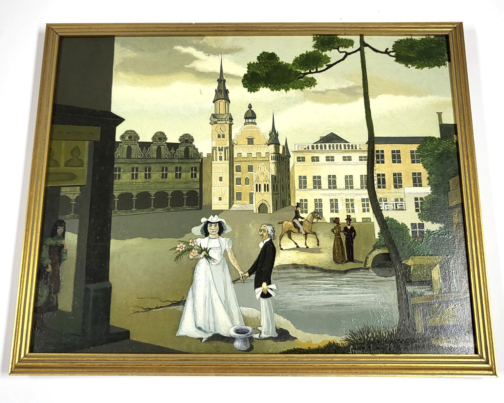 Frans De Haas 1979 Vintage Oil Painting - Framed 21x17” Dutch