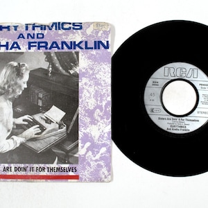 Eurythmics A Franklin – Sisters Are Doin&#39; It For Themselves 7&quot;Vinyl VG+/G