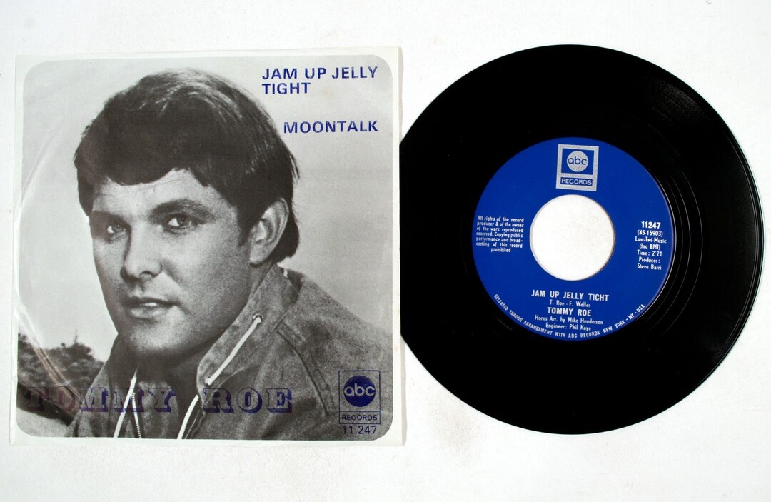 Tommy Roe Jam up & Jelly Tight / Moontalk 7 Vinyl Etsy