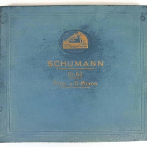 Schumann Op.63 Trio in D Minor His Master&#39;s Voice Shellac 12&#39;&#39; VG+