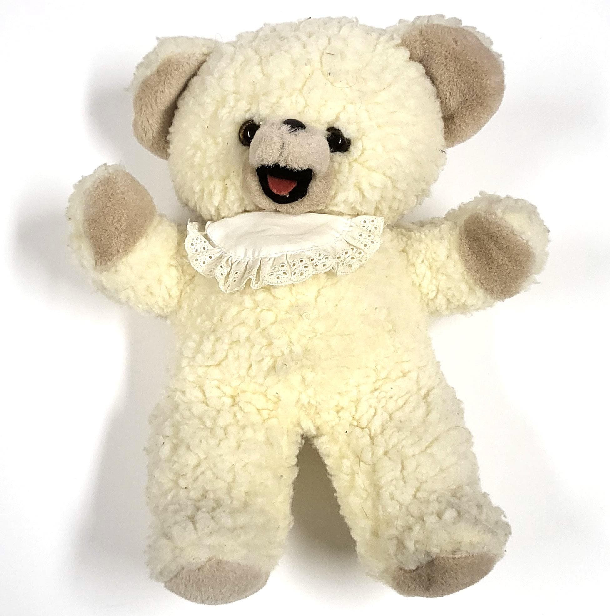 Ours Vintage Bear Factory Démonté - Blanc Avec Fossette - Taille 35-40 Cm - Occasion