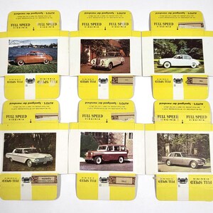 Vintage Car Cigarette Cards – Full Speed Virginia – Lot of 6 – 1950s Dutch Series