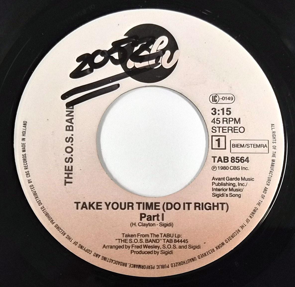 The S.O.S. Band – Take Your Time (Do It Right) – 7