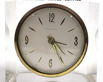 Vintage Exclusiv Germany Wind Up Desk Alarm Clock Promotional Works