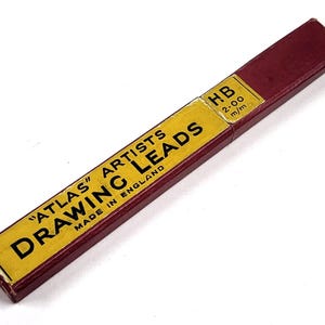 Mechanical Pencil Leads 2.0mm – Vintage Atlas HB Drawing Refills – Made in England Artist Grade