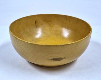 Cuenco de madera de arce vintage hecho a mano, norte de Gales, Gwynedd, madera torneada, 25 cm (10 pulgadas)