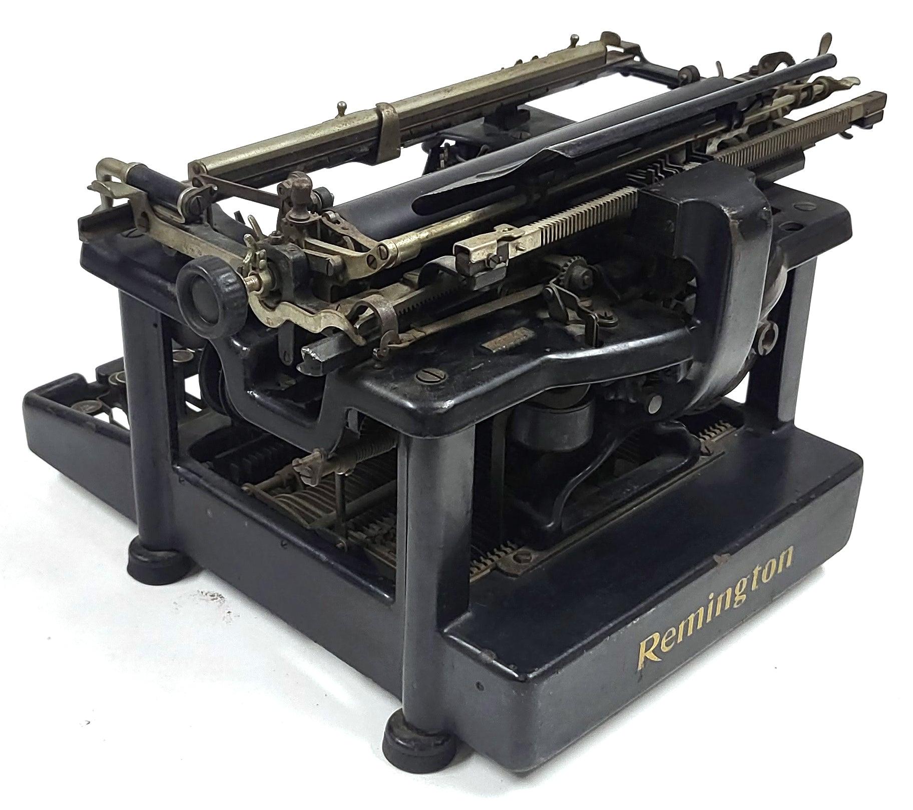 Máquina de escribir Remington Standard n.° 10 antigua de 1917 con