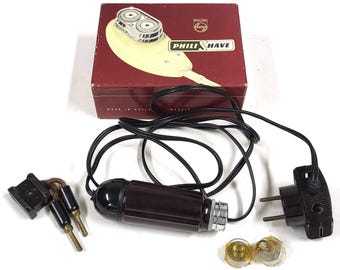 Vintage 1940s WW2 Philips 7733 Philishave Bakelite Electric Razor
