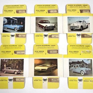 Vintage Car Cigarette Cards – Full Speed Virginia – Lot of 6 – 1950s Dutch Series