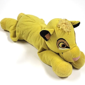 Vintage Disney Lion King Simba Plush – 45cm Stuffed Animal – 1990s Disney Store – Preowned – Tail Hair Missing – Smoke-Free Toy