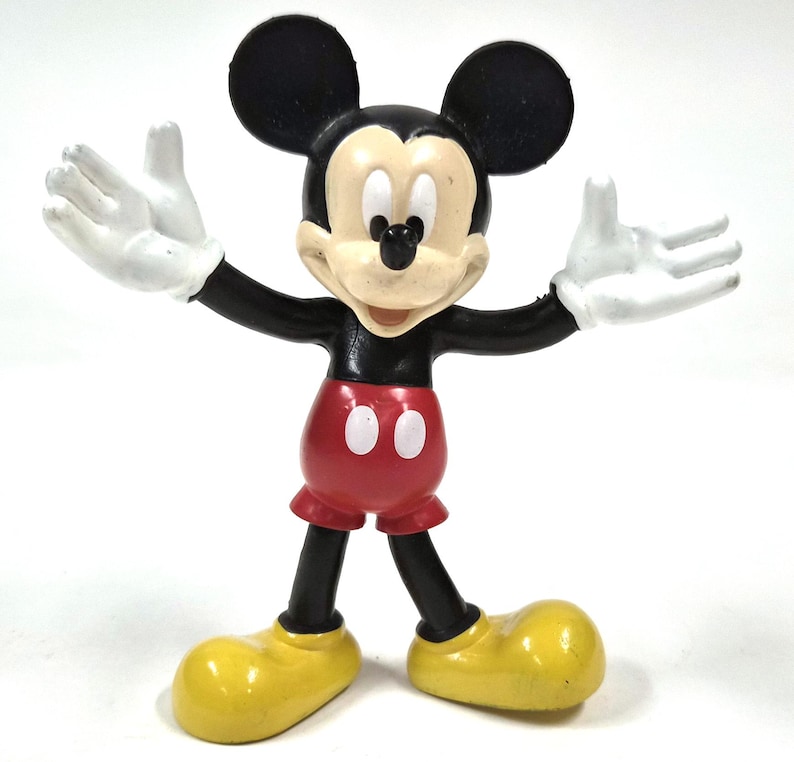 Vintage Disney Mickey Mouse Figure – Classic Pose – 5" image 1