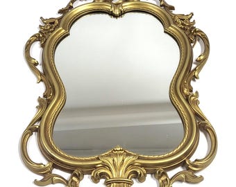 Vintage Pieterman Mirror 31.5x19.7&quot; – Baroque Style Wall Mirror – Gold Ornate Frame