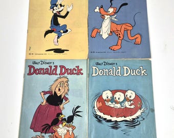 Vintage Walt Disney Donald Duck Comics 1972 No. 19 22 28 38 Dutch Set of 4