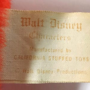 Vintage 1950s Walt Disney Mickey Mouse Soft Toy – California – 16" image 3