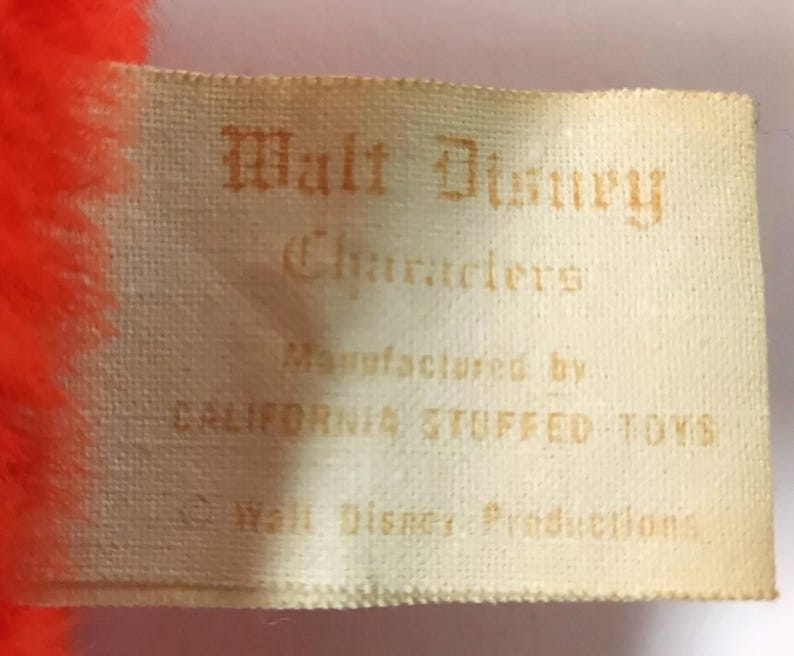 Vintage 1950s Walt Disney Mickey Mouse Soft Toy – California – 16" image 3