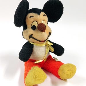 Vintage 1950s Walt Disney Mickey Mouse Soft Toy – California – 16" image 1