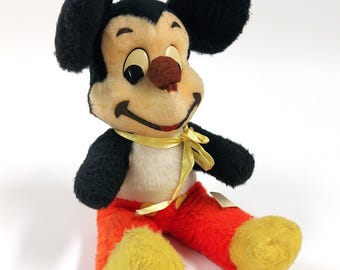 Peluche vintage de Mickey Mouse de Walt Disney de los años 50 – California – 40 cm (16 pulgadas)