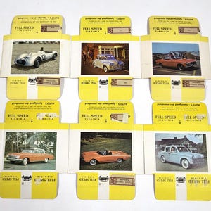 Vintage Car Cigarette Cards – Full Speed Virginia – Lot of 6 – 1950s Dutch Series