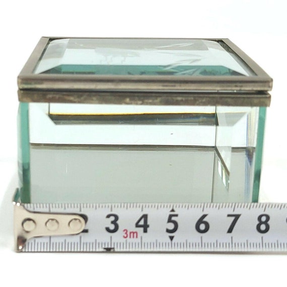 ヴィンテージのベベルガラス製小物ジュエリーボックス - Etsy 日本