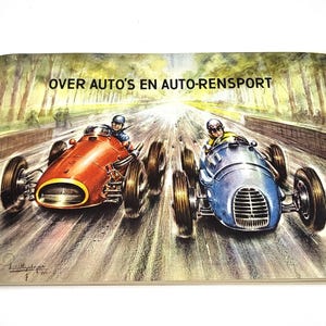 Album d'epoca del 1956 su auto e corse automobilistiche - Completo di 192 figurine di sigarette