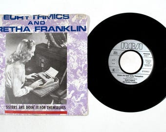 Eurythmics A Franklin – Sisters Are Doin' It For Themselves 7" Vinyl VG+/G AU199