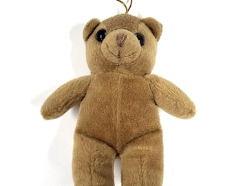 Vintage Duyvis Teddy Bear Plush – 5.5 Inch Promotional Soft Toy – Dutch Snack Brand Collectible