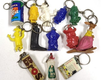 Vintage Key Chain Key Ring Bundle Promotional 1960s