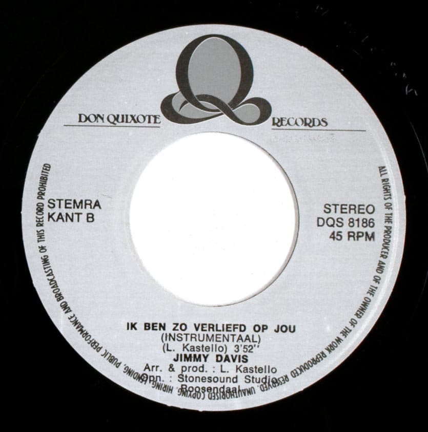 Jimmy Davis Ik Ben Zo Verliefd Op Jou 7 Vinyl VG/VG Etsy