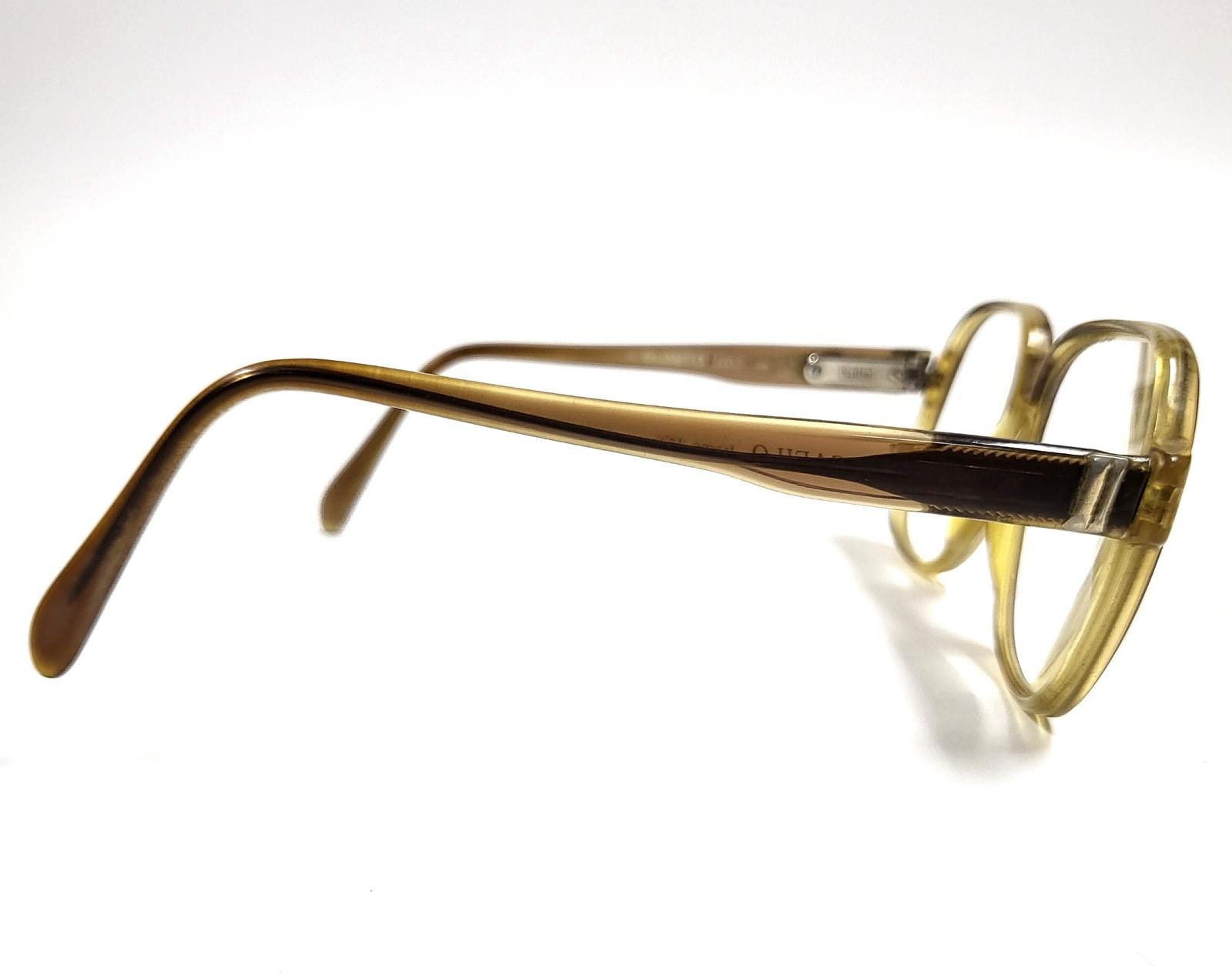 Vintage Safilo Elasta Eyeglasses Brown Full Frame Retro 