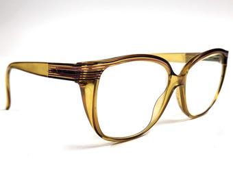 Vintage Optyl Spahira 4099 Austria Eyeglasses Frames Brown Women Retro 70s