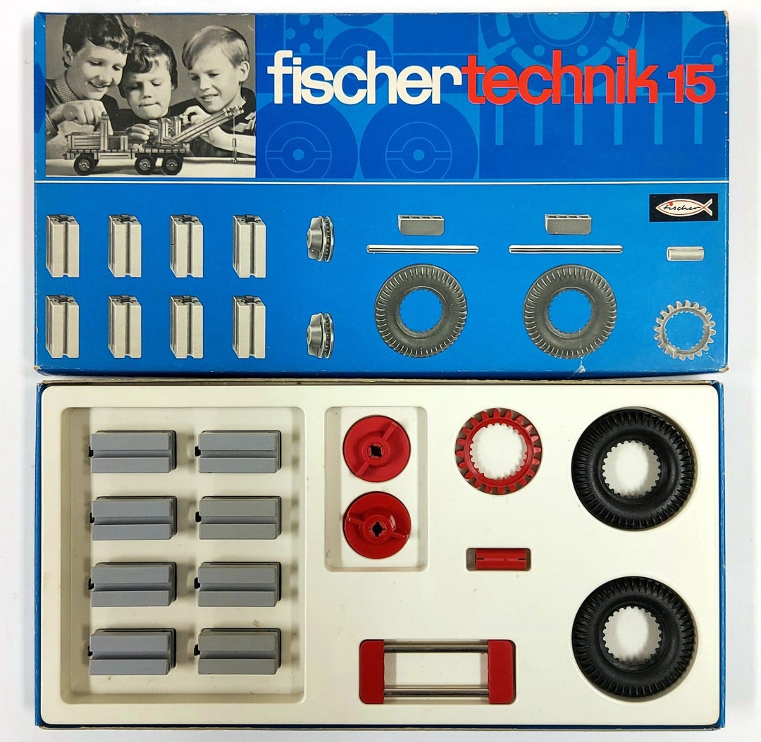 Vintage Fischertechnik 15 Parts Spares Complete 1966 W. Germany 30015 ...
