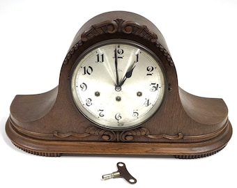 Vintage Selva Mantle Clock Napoleon Head Works