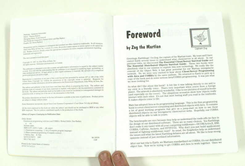 Client/Server With Programming Java And Corba No CD-Rom 1997 Vintage Book AG617 image 3