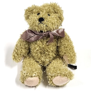 Vintage Brown Teddy Bear Plush - 9 Inch Soft Stuffed Toy