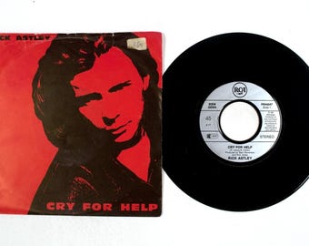 Rick Astley – Cry For Help / Behind The Smile 7" Vinyl VG+/VG AU097