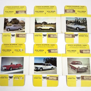 Vintage Car Cigarette Cards – Full Speed Virginia – Lot of 6 – 1950s Dutch Series