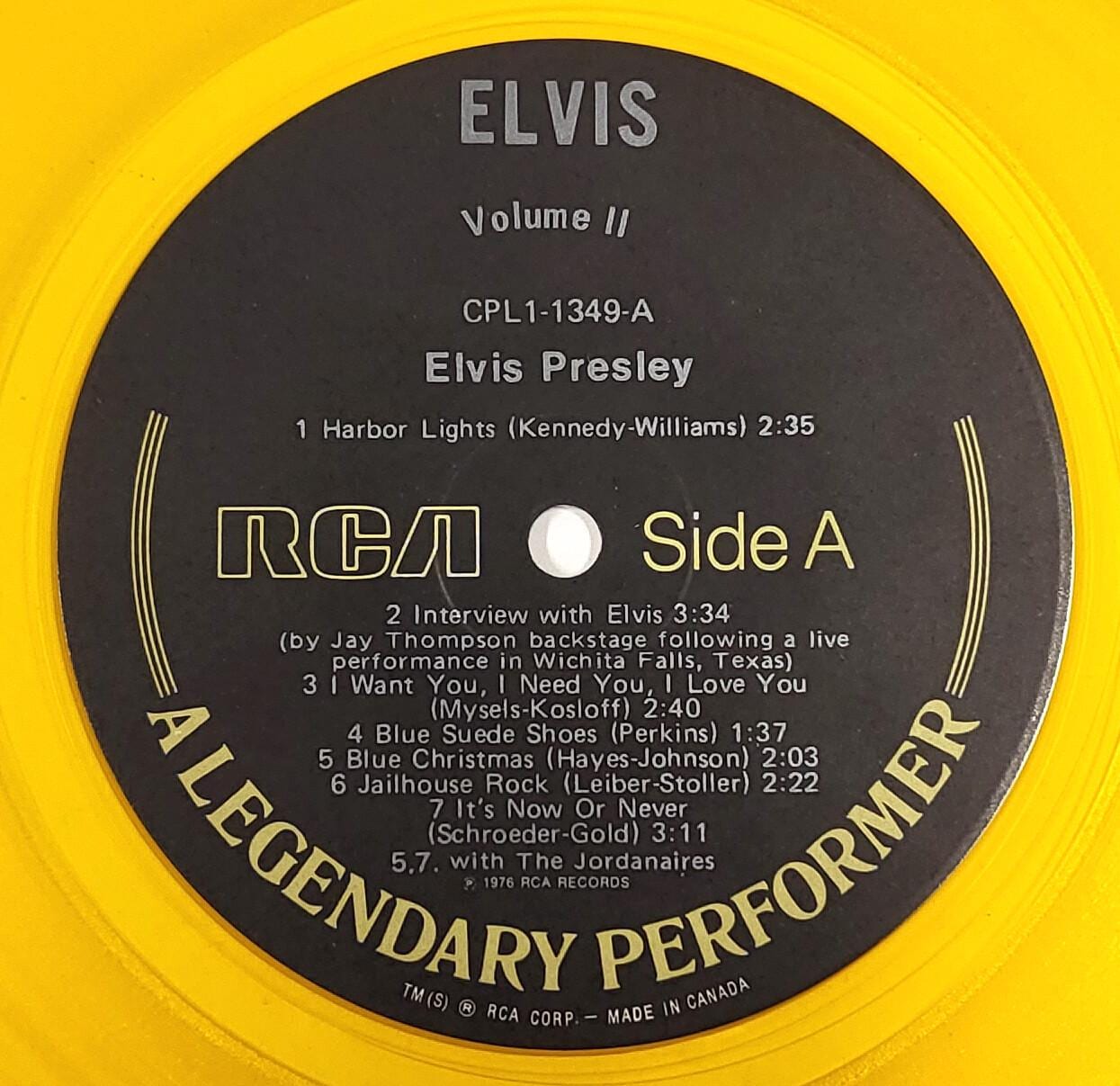 Elvis Presley – A Legendary Performer Vol. 2 LP – RCA CPL1-1349