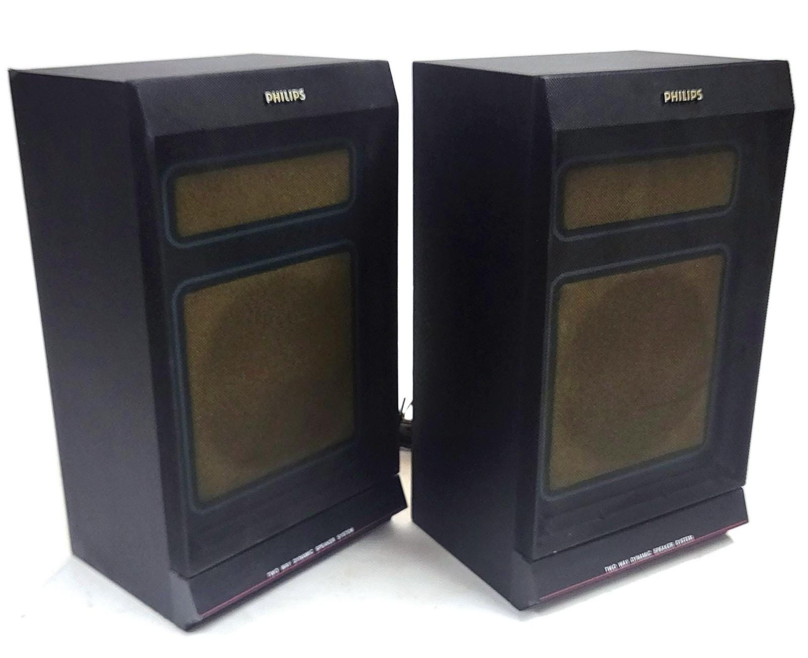 Enceintes Vintage Philips RARES Avec Boomer BOMBARDON - 30 Watts