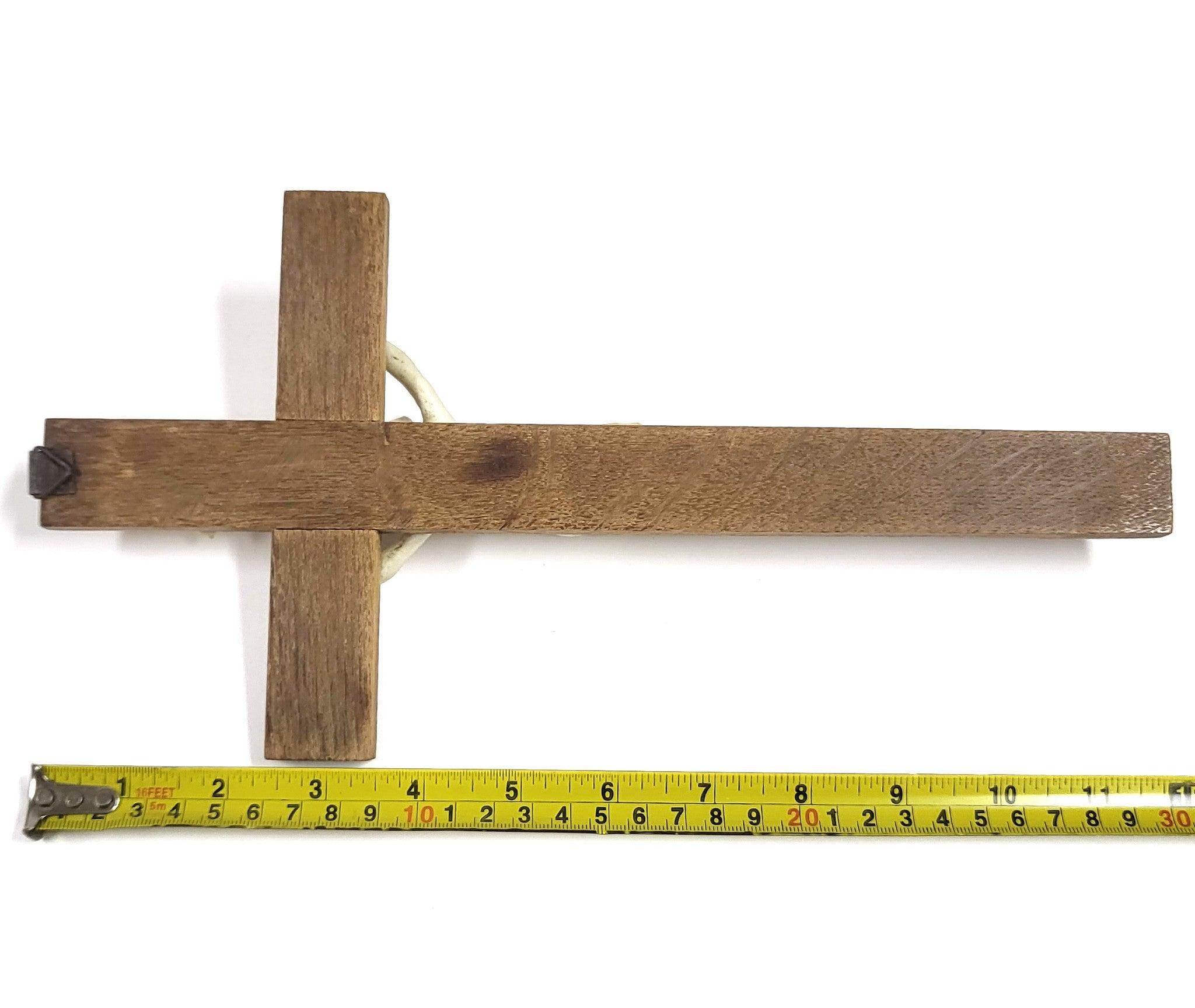 ヴィンテージ INRI イエス・キリスト 12インチ 十字架 樹脂製 木製