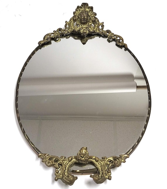 Ovalen Spiegel mit ornament Agnese Hochglanz Schwarz